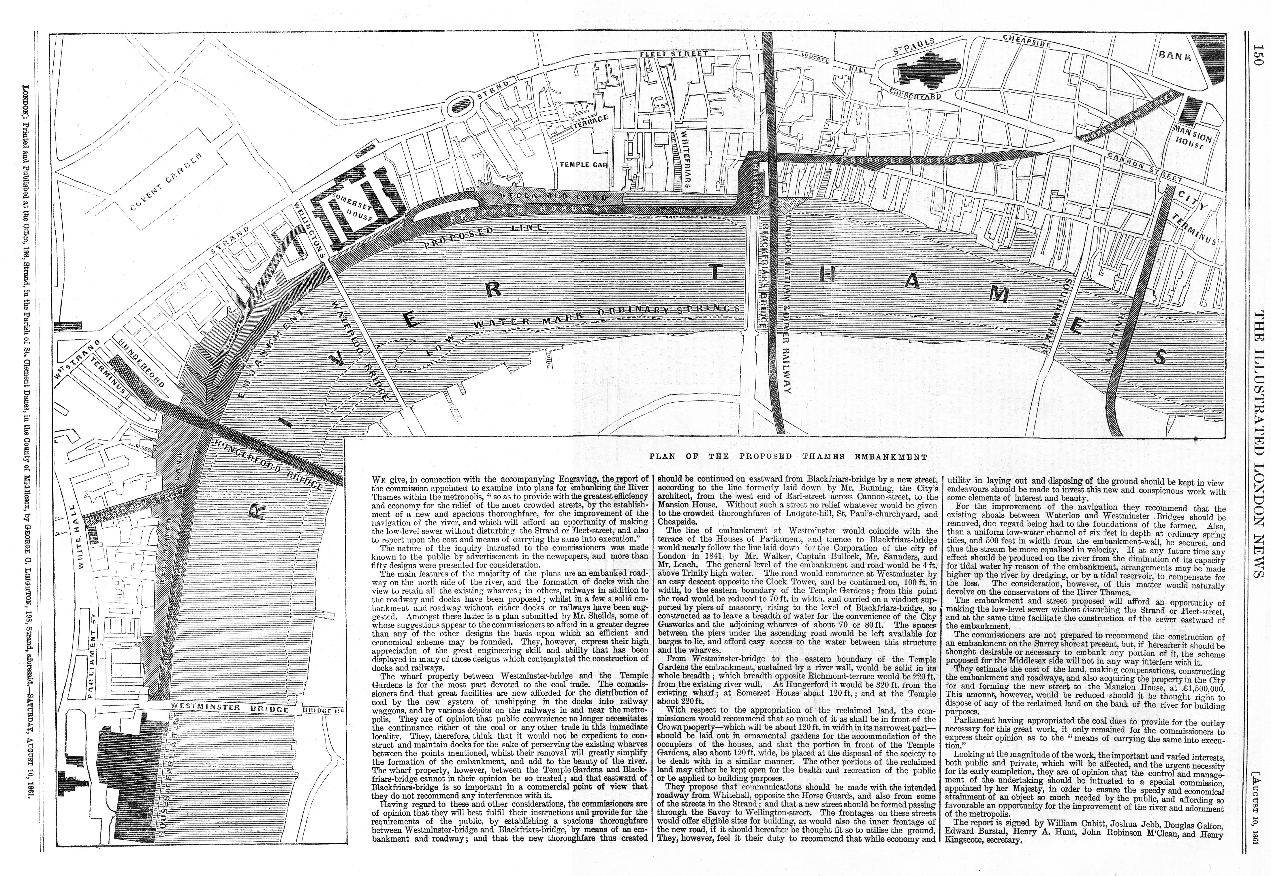 London Embankment Victoria,prints Illustrated London News